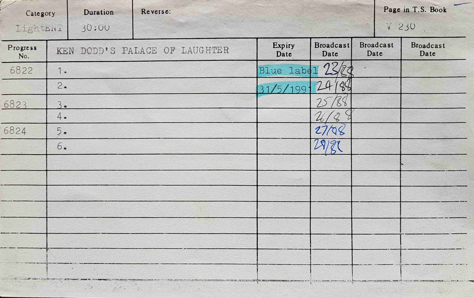 Inserts from CN 4874 S 3